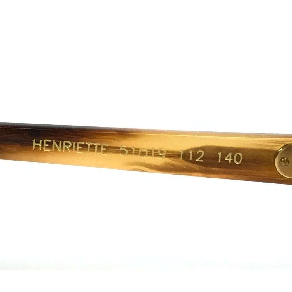 Nathalie Blanc Eyeglasses Frames HENRIETTE 112 Light Horn Full Rim 51-19-140